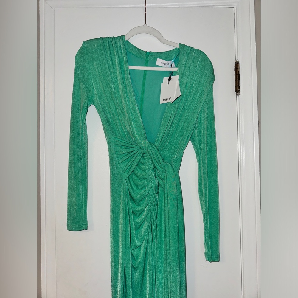 MISHA Francis Dress in Vivid Jade - Picture 8 of 11